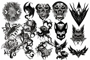war of light and darkness tattoo idea