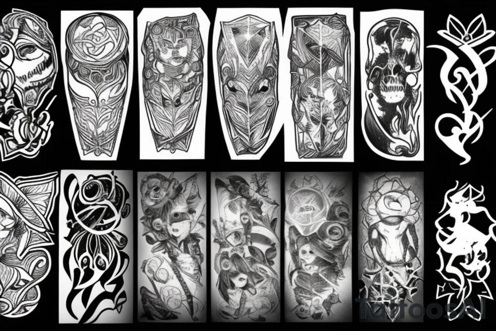 war of light and darkness tattoo idea
