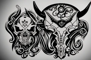 bull skull tattoo idea