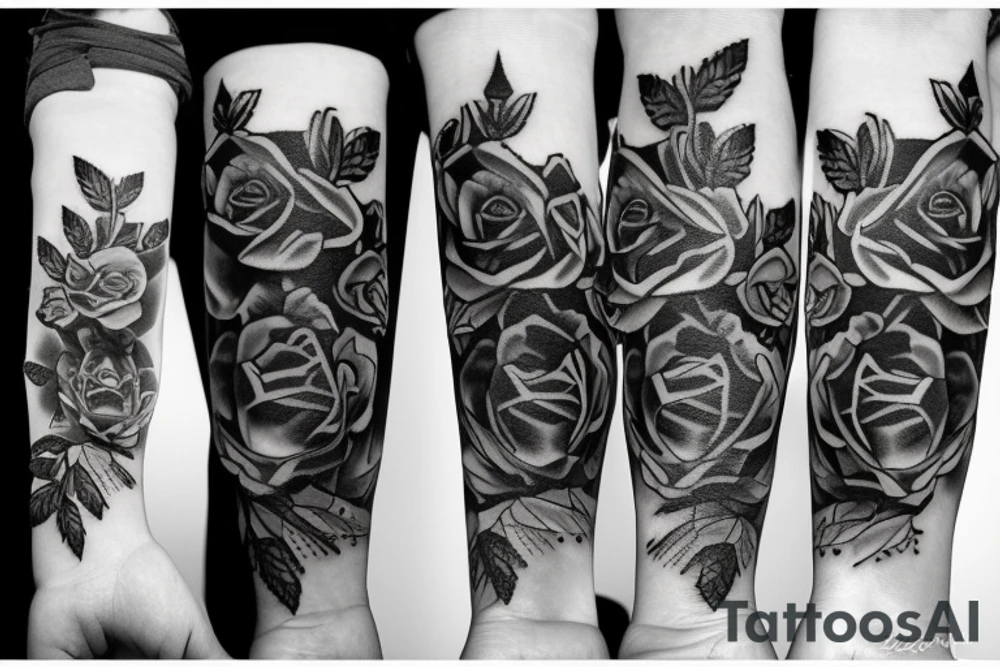 Black roses tattoo idea