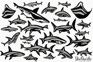 Shark and human tattoo idea