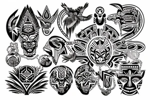 Aztec ornament tattoo idea