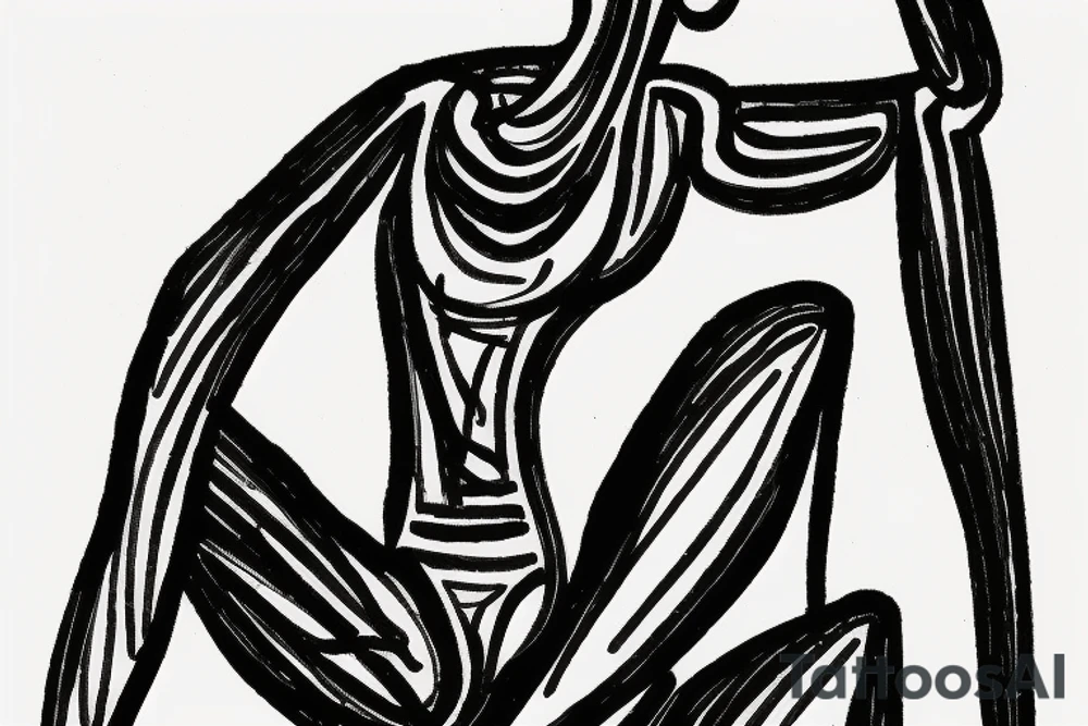 “Seated Figure” located at the Albertina Museum in Vienna tattoo idea