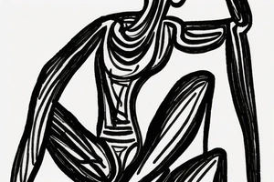 “Seated Figure” located at the Albertina Museum in Vienna tattoo idea