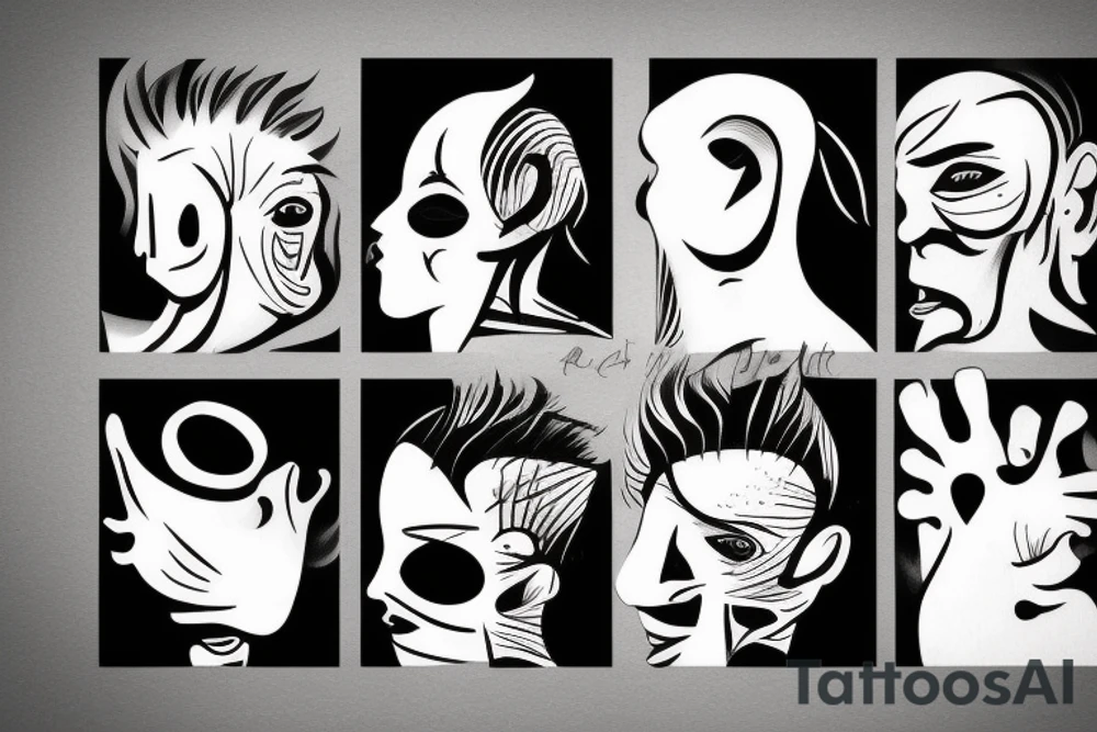 Man in pain tattoo idea