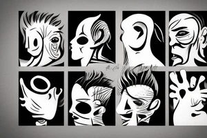 Man in pain tattoo idea