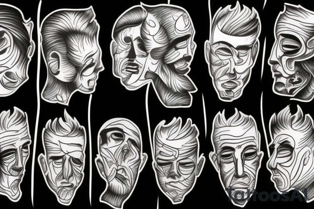 Man in pain tattoo idea