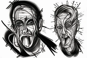 Man in pain tattoo idea