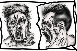 Man in pain tattoo idea