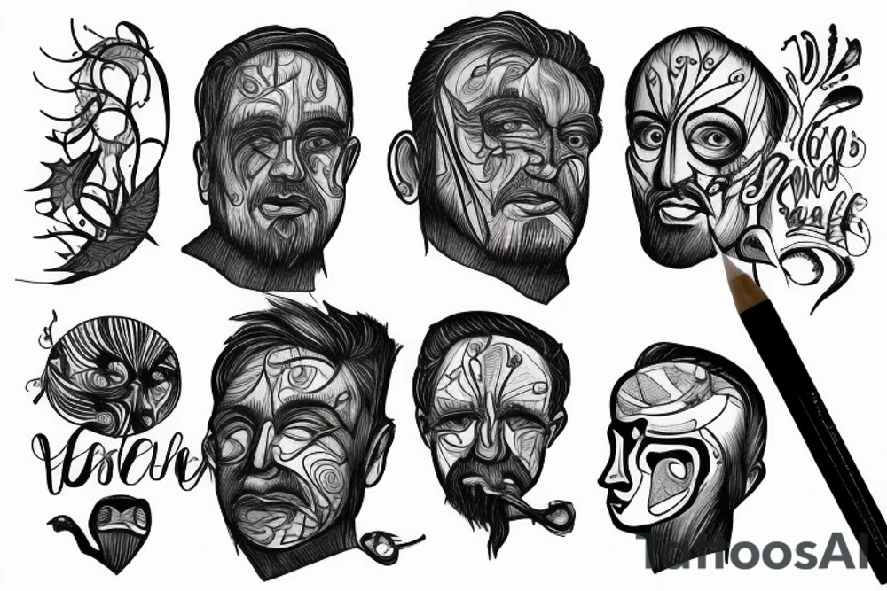 Subtle Man in pain tattoo idea