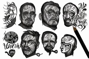 Subtle Man in pain tattoo idea
