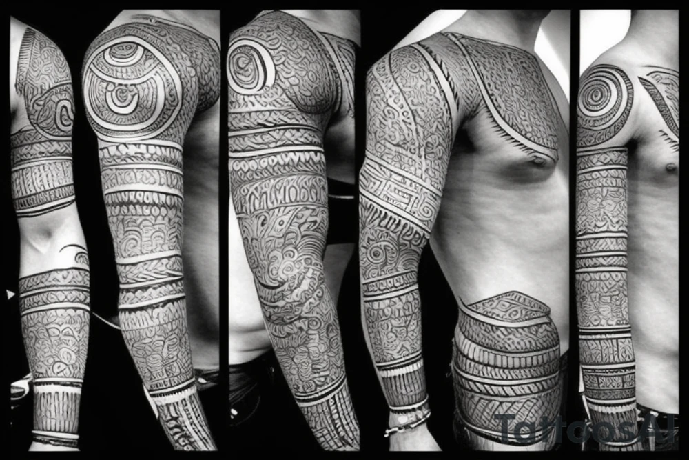 Tribal hanuman tattoo idea
