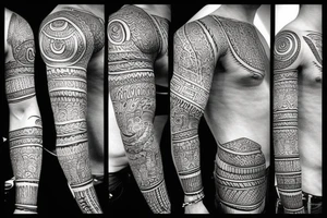 Tribal hanuman tattoo idea