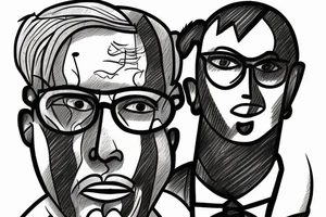 The tough Intellectual life represented in a man’s figure tattoo idea
