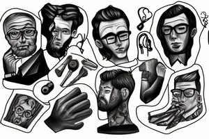 The tough Intellectual life represented in a man’s figure tattoo idea