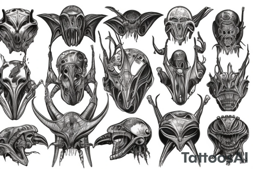 alien ship control scheme tattoo idea