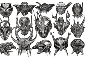 alien ship control scheme tattoo idea