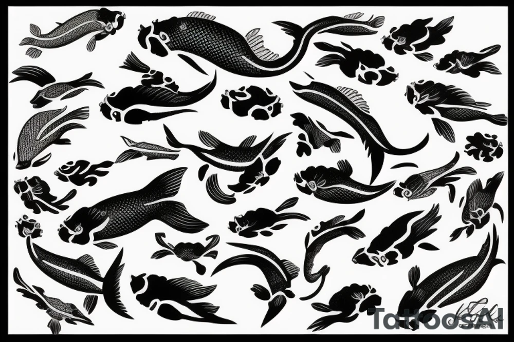Koi fish, logotype tattoo idea