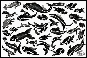 Koi fish, logotype tattoo idea