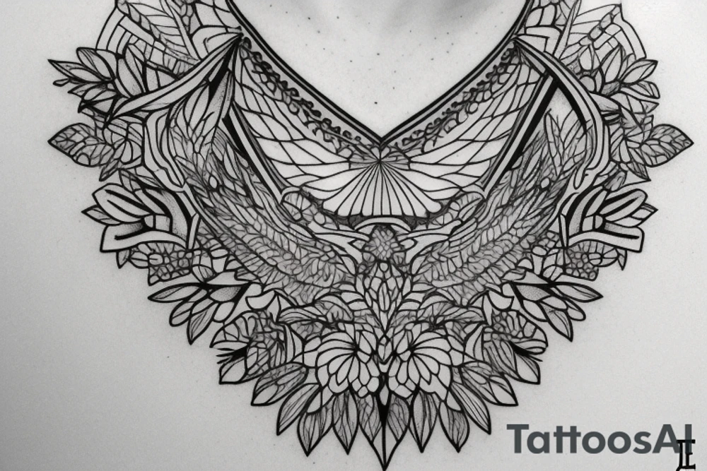 Nature Sternum tattoo idea