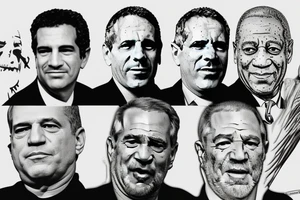 Mount Rushmore with jeffrey Epstein, Harvey Weinstein and bill Cosby tattoo idea