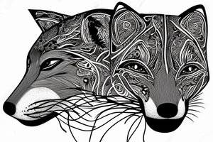 thylacine head tattoo idea