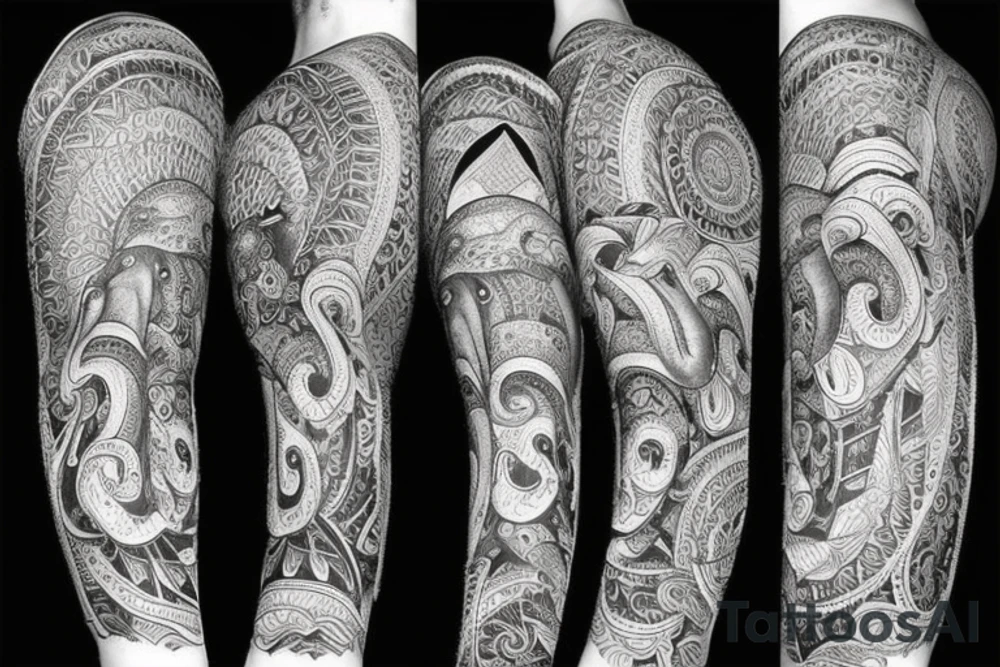 elephant tattoo idea