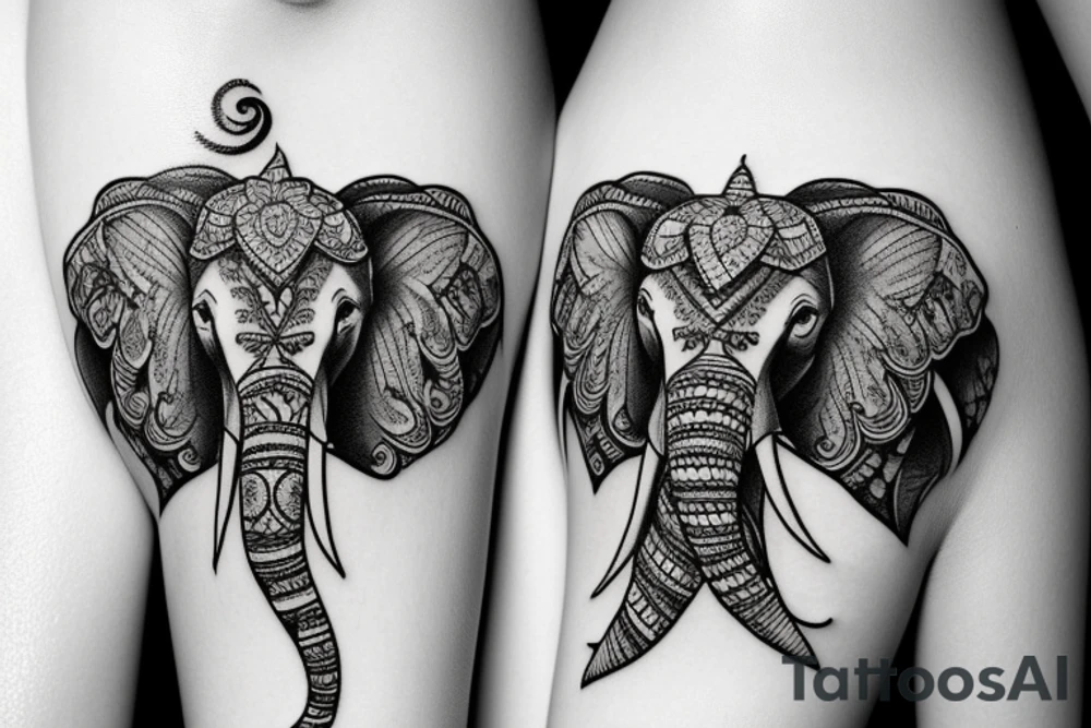 elephant tattoo idea