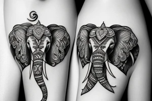 elephant tattoo idea