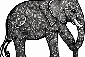 elephant tai tattoo idea