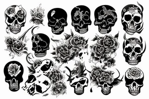Death straight up tattoo idea