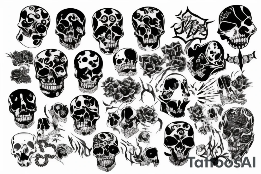 Death straight up tattoo idea