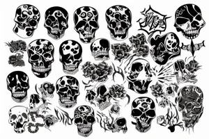 Death straight up tattoo idea