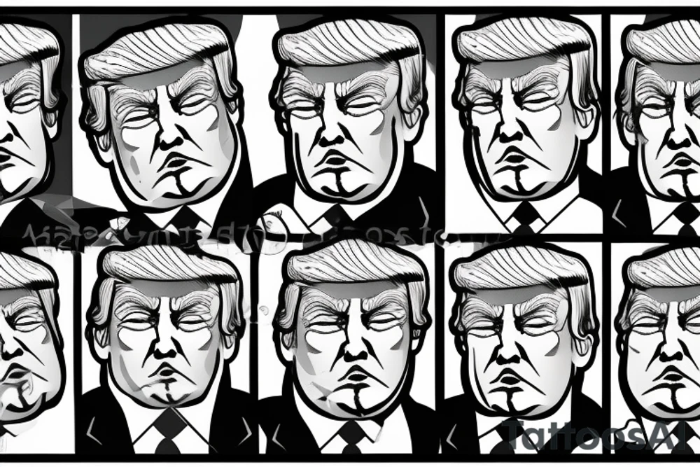Smoking donald trump tattoo idea