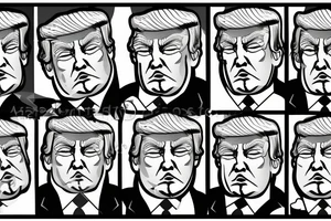 Smoking donald trump tattoo idea