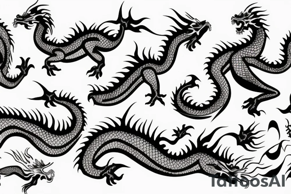 dancing dragon tattoo idea