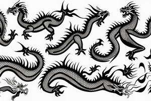 dancing dragon tattoo idea