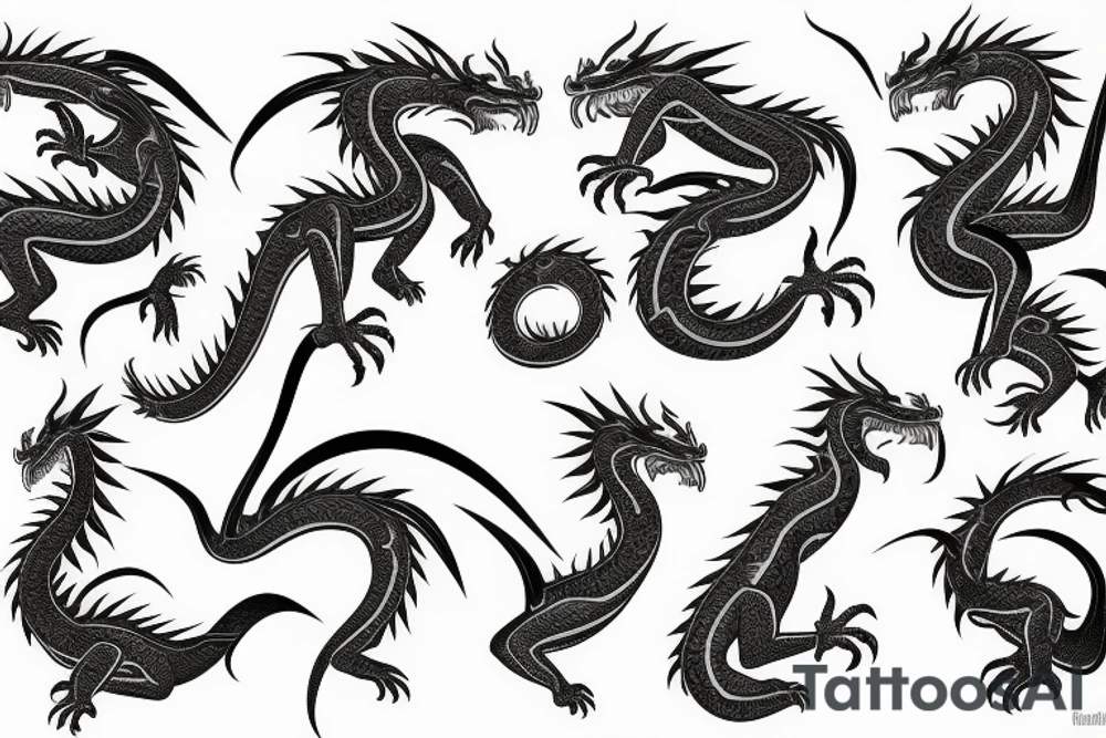 dancing dragon tattoo idea