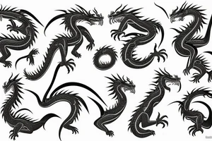 dancing dragon tattoo idea