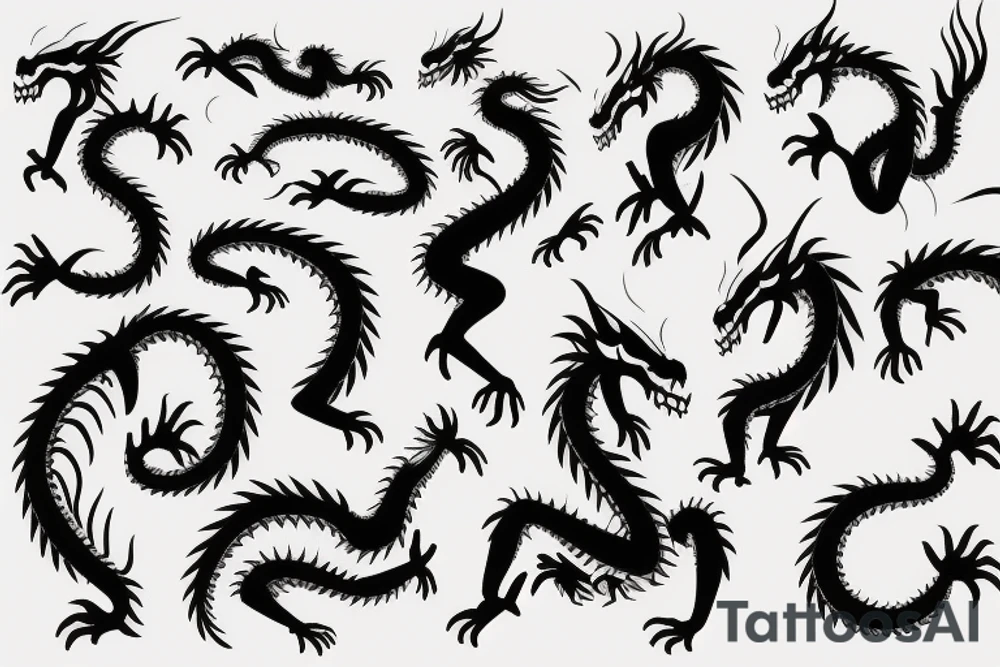 dancing dragon tattoo idea