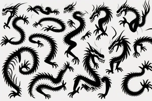 dancing dragon tattoo idea