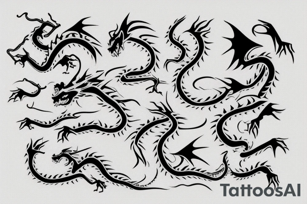 dancing dragon tattoo idea