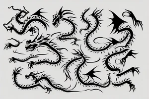 dancing dragon tattoo idea