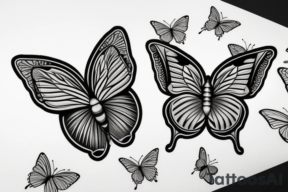dachshund woth butterfly tattoo idea