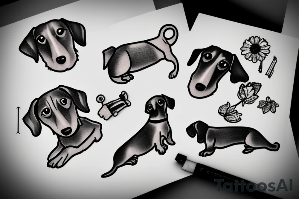 dachshund tattoo idea