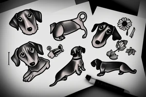 dachshund tattoo idea