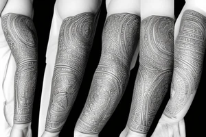 Trash polka sleeve tattoo idea