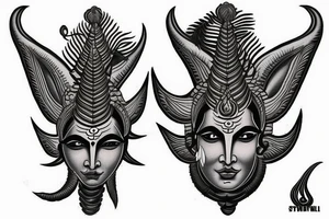 Shiva Trishul tattoo idea
