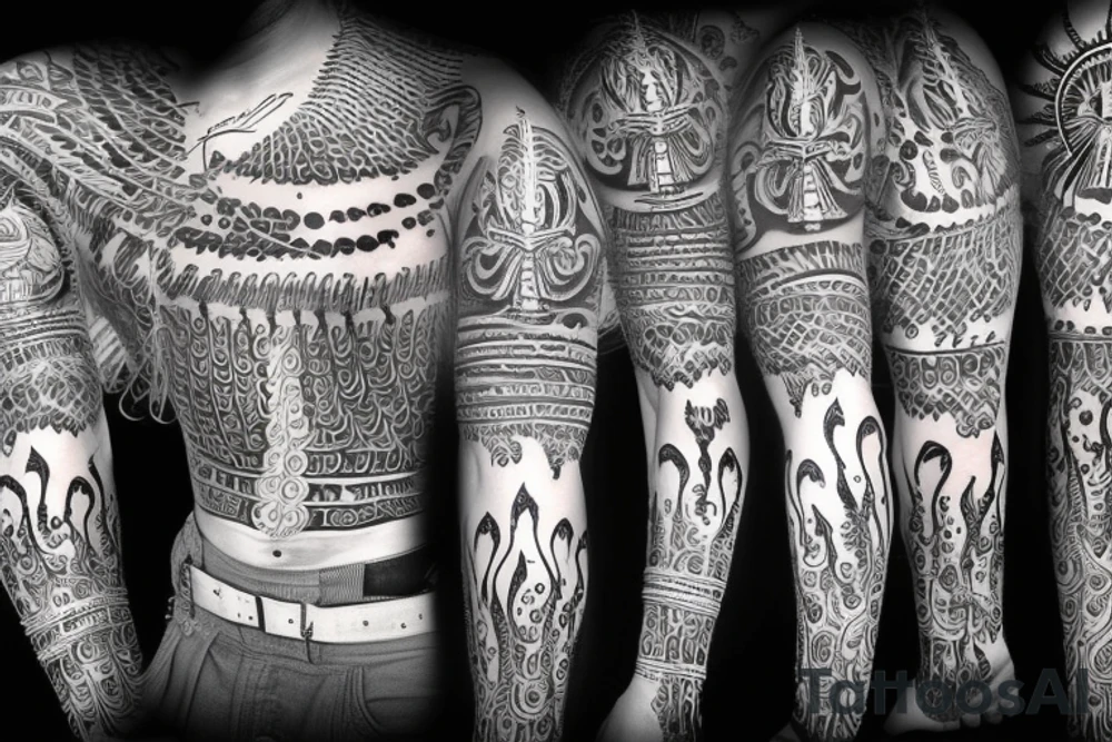 Shiva Trishul tattoo idea