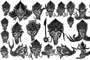 Shiva Trishul tattoo idea